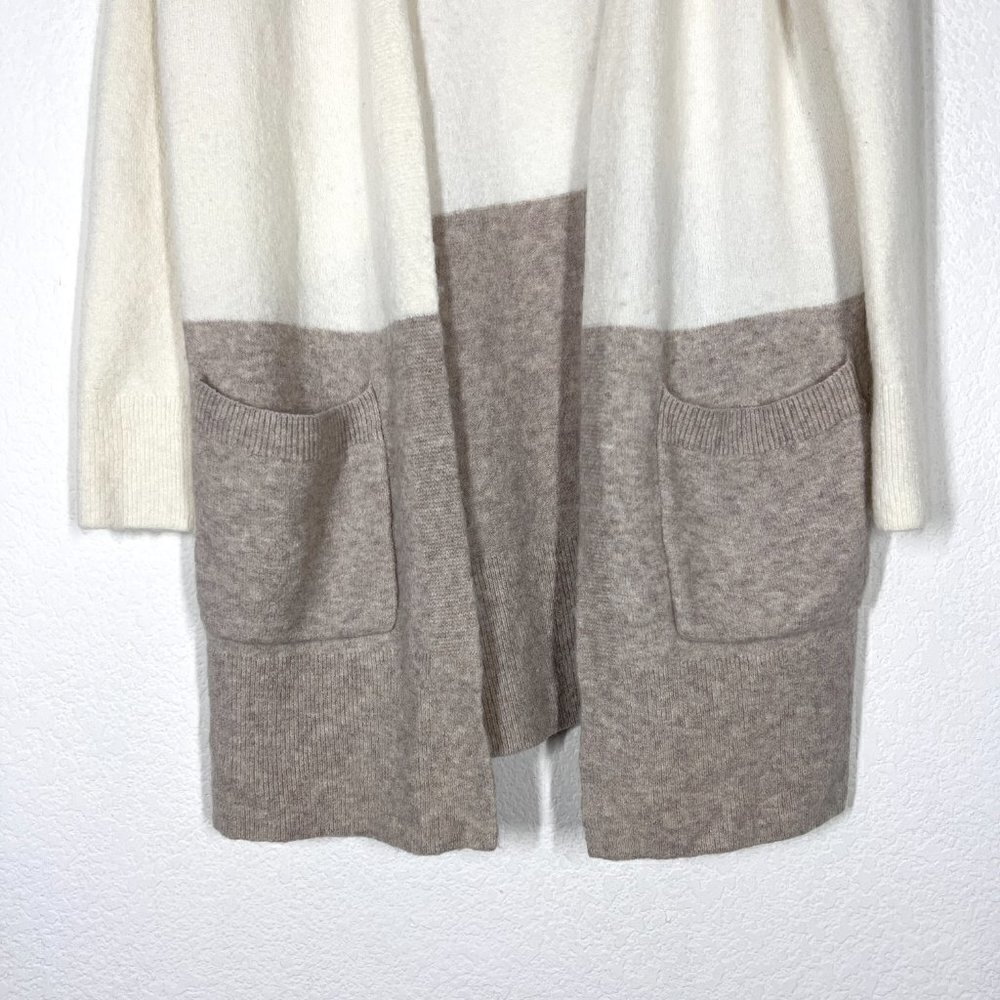 Madewell Cardigan Sweater Open Front Cream Taupe Alpaca XS - Picture 5 of 8